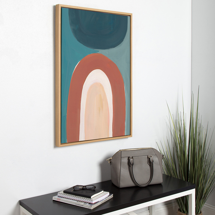 Large wood framed canvas photo